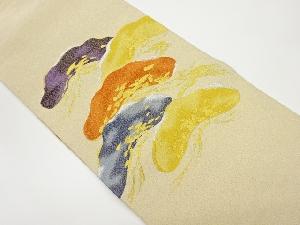 綴れ抽象松模様織出し名古屋帯